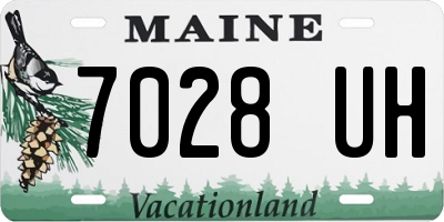 ME license plate 7028UH