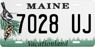 ME license plate 7028UJ
