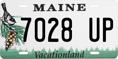 ME license plate 7028UP