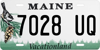 ME license plate 7028UQ