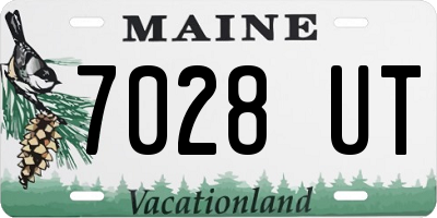 ME license plate 7028UT