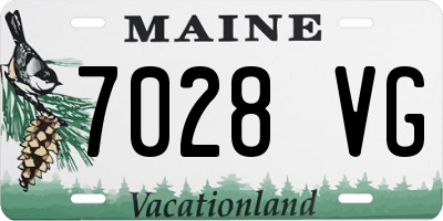 ME license plate 7028VG