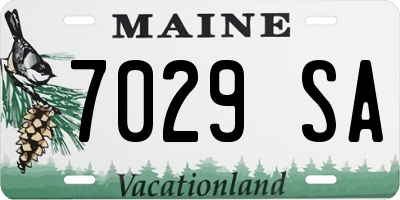 ME license plate 7029SA