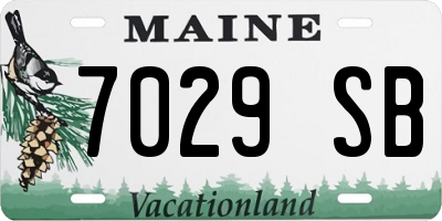 ME license plate 7029SB