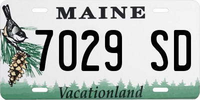ME license plate 7029SD