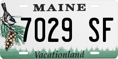 ME license plate 7029SF