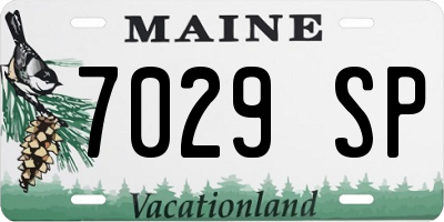 ME license plate 7029SP