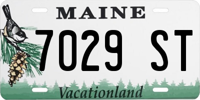 ME license plate 7029ST
