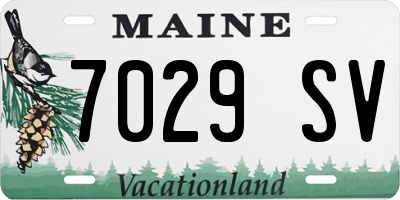 ME license plate 7029SV