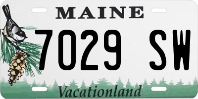 ME license plate 7029SW