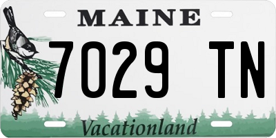ME license plate 7029TN