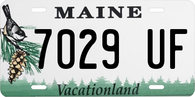 ME license plate 7029UF
