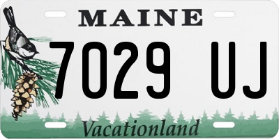 ME license plate 7029UJ