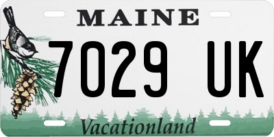 ME license plate 7029UK