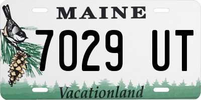 ME license plate 7029UT