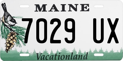 ME license plate 7029UX