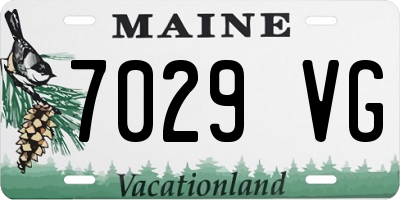 ME license plate 7029VG