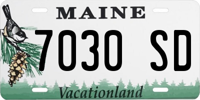 ME license plate 7030SD