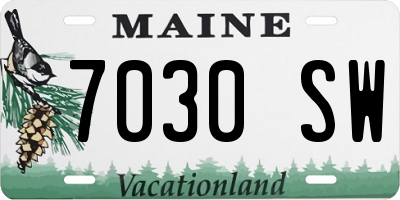 ME license plate 7030SW