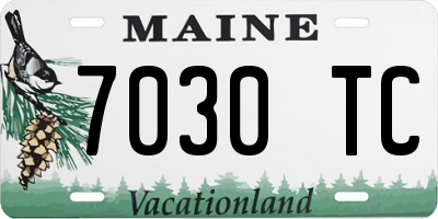 ME license plate 7030TC