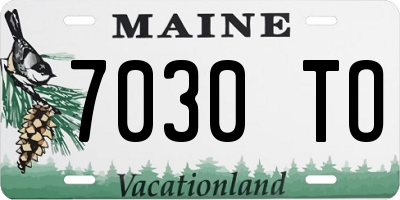 ME license plate 7030TO