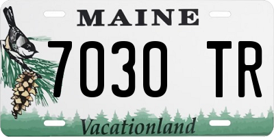 ME license plate 7030TR