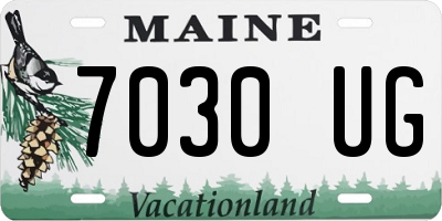 ME license plate 7030UG