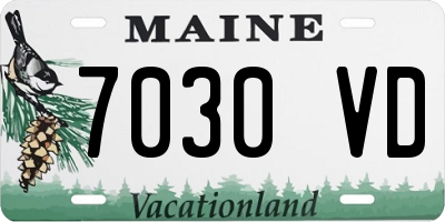 ME license plate 7030VD