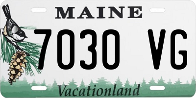 ME license plate 7030VG