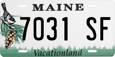 ME license plate 7031SF
