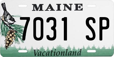 ME license plate 7031SP