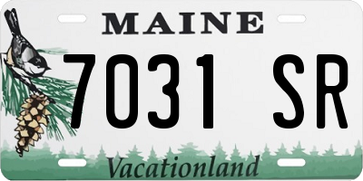ME license plate 7031SR