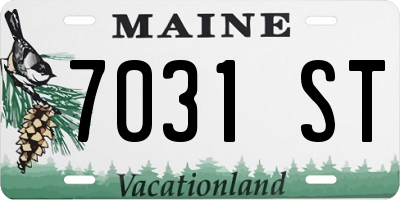 ME license plate 7031ST