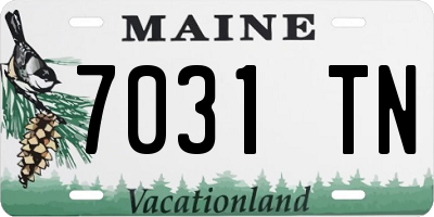 ME license plate 7031TN