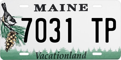 ME license plate 7031TP