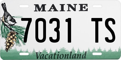 ME license plate 7031TS