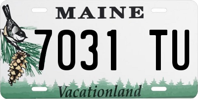 ME license plate 7031TU