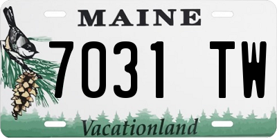 ME license plate 7031TW