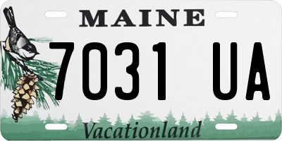 ME license plate 7031UA