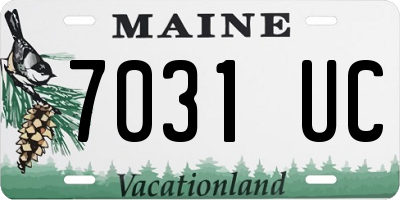 ME license plate 7031UC