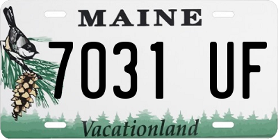 ME license plate 7031UF