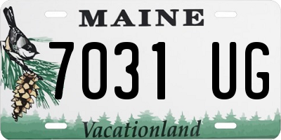 ME license plate 7031UG