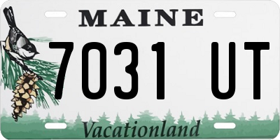 ME license plate 7031UT