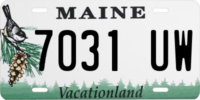 ME license plate 7031UW