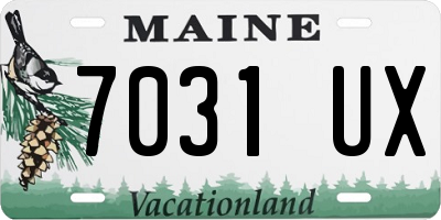 ME license plate 7031UX