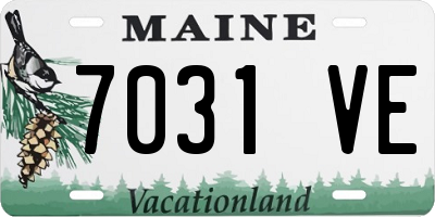 ME license plate 7031VE