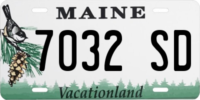 ME license plate 7032SD