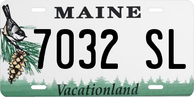 ME license plate 7032SL