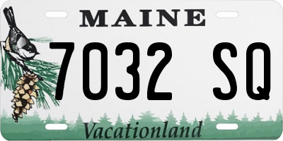 ME license plate 7032SQ