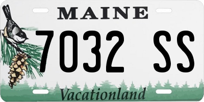 ME license plate 7032SS